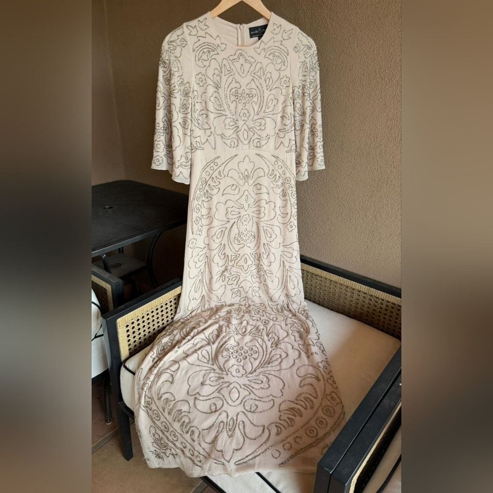Needle & Thread Stunning Cream Beaded Prom/Wedding Dress